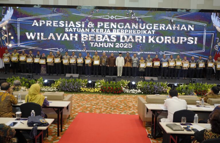 24 Satker ATR/BPN Terima Predikat WBK, Menteri Nusron Wahid Minta Jaga Kualitas Layanan