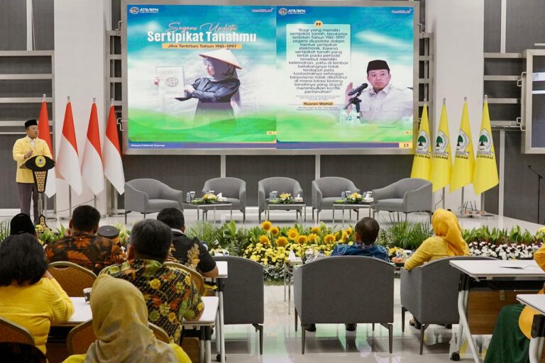 Jadi Pembicara Kunci Seminar DPP Golkar, Menteri Nusron Wahid: Reforma Agraria Upaya Mengurangi Kemiskinan