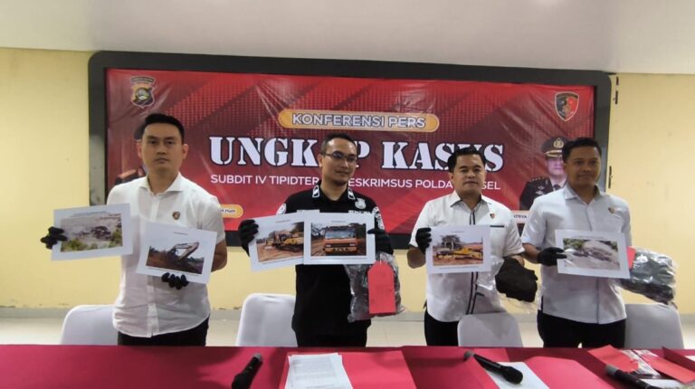 Penambangan Batu Bara Ilegal di Muba Digrebek Polisi, Truk dan Alat Berat Diamankan