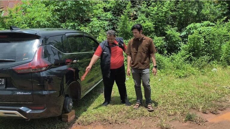 Viral Empat Ban Mobil Xpander di Palembang Digondol Maling