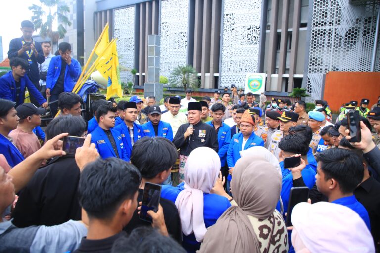 Herman Deru Temui Aksi Demo Massa di Kantor Gubernur Sumsel