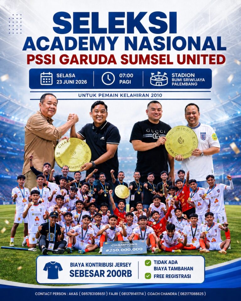 Sumsel United Gelar Seleksi Terbuka untuk Pemain Kelahiran 2010