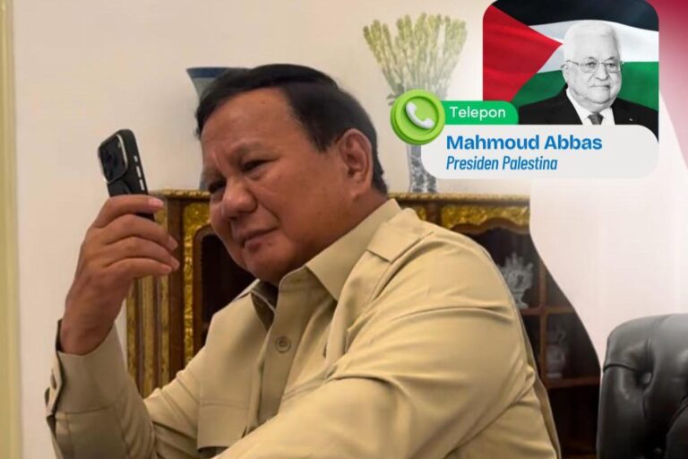 Prabowo Terima Telepon Presiden Palestina