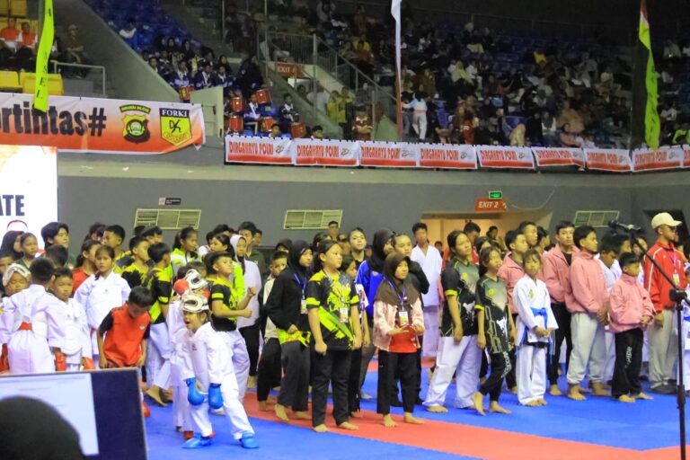 Pembukaan Kejuaraan Karate Piala Kapolda Sumsel 2026 di GOR PSCC