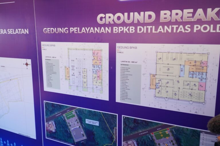 Groundbreaking Gedung Pelayanan BPKB Ditlantas Polda Sumsel